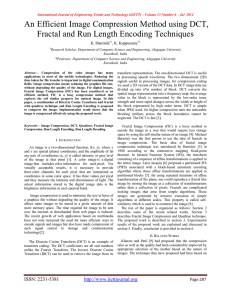 An Efficient Image Compression Method using DCT, K. Sharmila , K. Kuppusamy