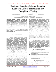 Design of Sampling Scheme Based on Kullback-Liebler Information for Compliance Testing