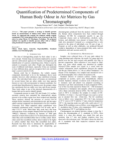 Quantification of Predetermined Components of Chromatography Sanjay Kumar Jain