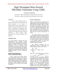 High Throughput More Secured DSCDMA Transmitter Using VHDL  N.Durgarao