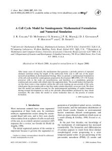 A Cell Cycle Model for Somitogenesis: Mathematical Formulation and Numerical Simulation