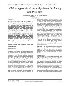 CNS using restricted space algorithms for finding a shortest path Megha Gupta