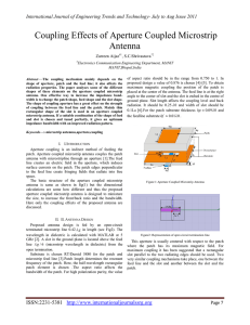 Coupling Effects of Aperture Coupled Microstrip Antenna