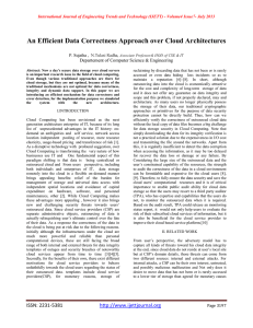 An Efficient Data Correctness Approach over Cloud Architectures