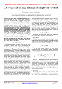 A New Approach for Image Enhancement using Hybrid Threshold  Rimpy Garg