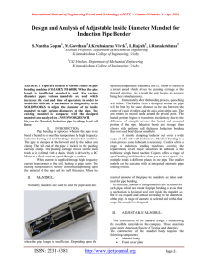 Design and Analysis of Adjustable Inside Diameter Mandrel for  S.Nantha Gopan