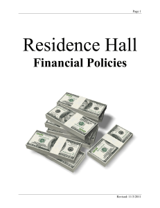 Residence Hall  Financial Policies Page 1