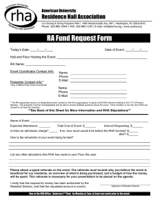 RA Fund Request Form Residence Hall Association  American University