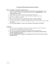 Community Restitution Instruction Sheet