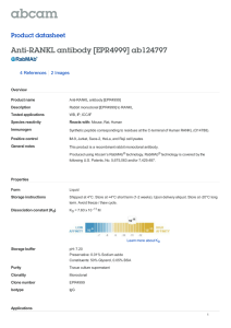 Anti-RANKL antibody [EPR4999] ab124797 Product datasheet 4 References 2 Images