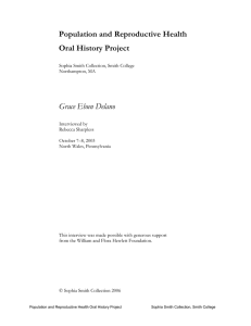 Population and Reproductive Health Oral History