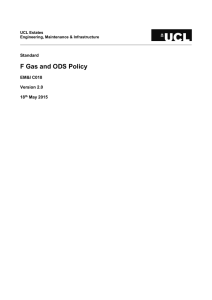 F Gas and ODS Policy Standard  EM&amp;I C018