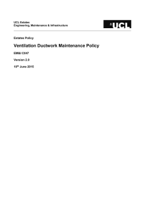 Ventilation Ductwork Maintenance Policy Estates Policy  EM&amp;I C047