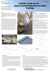 A Study on the use of Linear Fresnel Reflectors for Solar Cooking