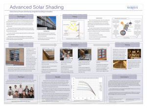 Advanced Solar Shading  ES410 Group Project developing integrated building renewables Theory