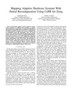 Mapping Adaptive Hardware Systems With Partial Reconfiguration Using CoPR for Zynq