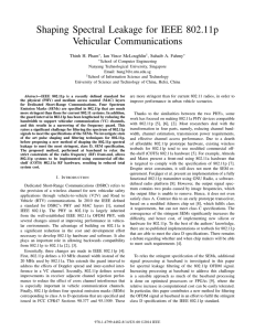 Shaping Spectral Leakage for IEEE 802.11p Vehicular Communications Thinh H. Pham