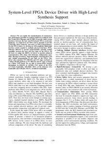 System-Level FPGA Device Driver with High-Level Synthesis Support