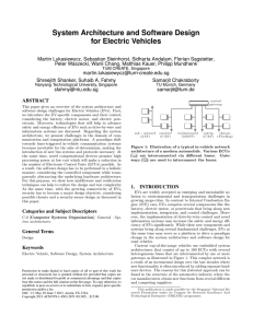 System Architecture and Software Design for Electric Vehicles