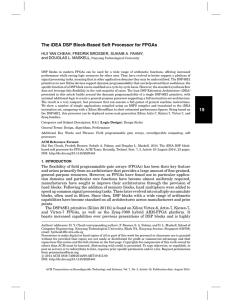 The iDEA DSP Block-Based Soft Processor for FPGAs