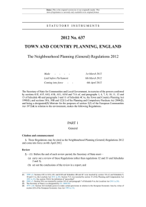 2012 No. 637 TOWN AND COUNTRY PLANNING, ENGLAND