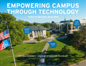 YEAR IN REVIEW: 2013–2014 AMERICAN UNIVERSITY · OFFICE OF INFORMATION TECHNOLOGY A 1,145