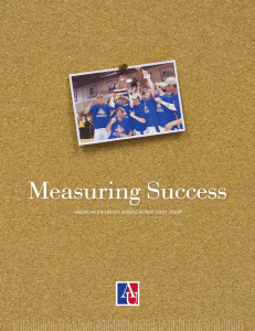 Measuring Success american university annual report 2007–2008