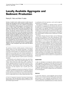 in combination with local experience, can be used to judge... performance of an aggregate.