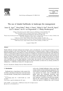 The use of shaded fuelbreaks in landscape ®re management