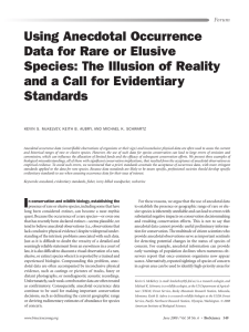 Using Anecdotal Occurrence Data for Rare or Elusive