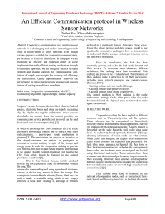 An Efficient Communication protocol in Wireless Sensor Networks Nallani Ravi,