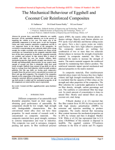 The Mechanical Behaviour of Eggshell and Coconut Coir Reinforced Composites B. Sudharsan