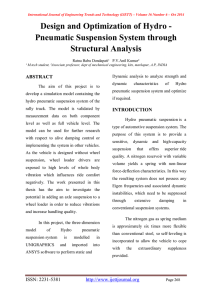 Design and Optimization of Hydro - Pneumatic Suspension System through Structural Analysis ABSTRACT