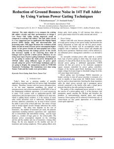 Reduction of Ground Bounce Noise in 14T Full Adder P.Balasubramanyam