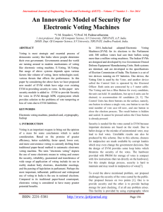 An Innovative Model of Security for Electronic Voting Machines