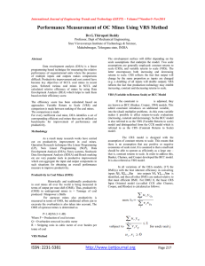 Performance Measurement of OC Mines Using VRS Method Dr.G.Thirupati Reddy