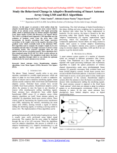 Study the Behavioral Change in Adaptive Beamforming of Smart Antenna