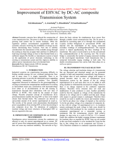 Improvement of EHVAC by DC-AC composite Transmission System S.Krishnakumar ,