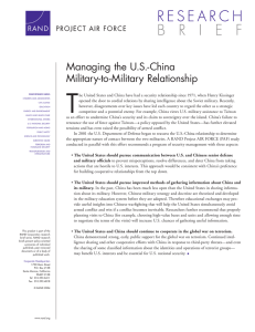 T Managing the U.S.-China Military-to-Military Relationship