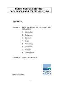 NORTH NORFOLK DISTRICT OPEN SPACE AND RECREATION STUDY CONTENTS