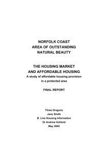 NORFOLK COAST AREA OF OUTSTANDING NATURAL BEAUTY THE HOUSING MARKET