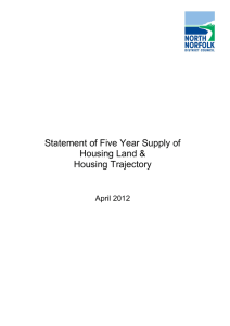 Statement of Five Year Supply of Housing Land &amp; Housing Trajectory April 2012