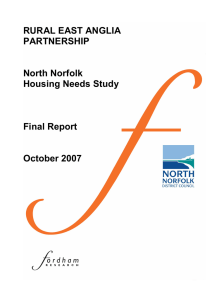 RURAL EAST ANGLIA  PARTNERSHIP  North Norfolk  Housing Needs Study 