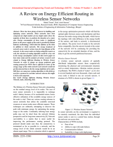 A Review on Energy Efficient Routing in Wireless Sensor Networks