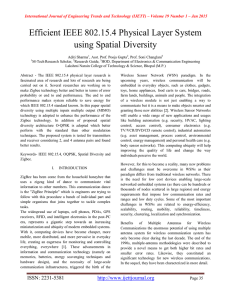 Efficient IEEE 802.15.4 Physical Layer System using Spatial Diversity