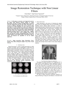 Image Restoration Technique with Non Linear Filters