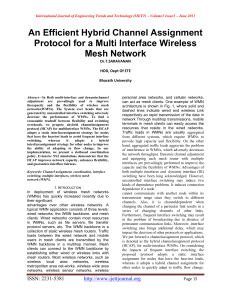 An Efficient Hybrid Channel Assignment Protocol for a Multi Interface Wireless Dr.T.SARAVANAN