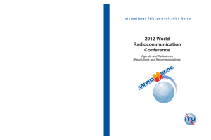 2012 World Radiocommunication Conference Agenda and References