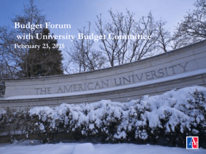 Budget Forum with University Budget Committee February 23, 2015 1