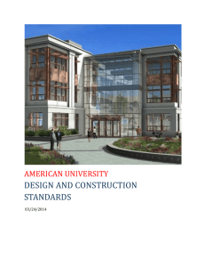 DESIGN AND CONSTRUCTION STANDARDS AMERICAN UNIVERSITY